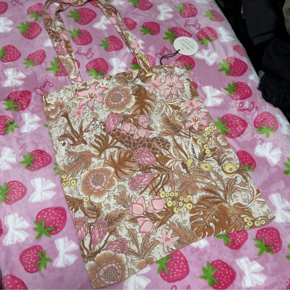Spell & The Gypsy "Tropical Jungle" Library Tote Bag NWT — Reusable Boho Canvas